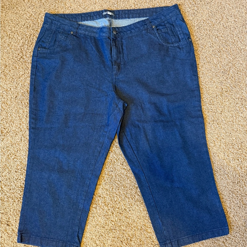 Jessica London Dark Blue Cropped Jeans